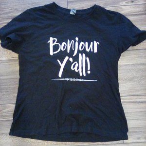 Next Level Apparel 'Bonjour Yall' T-shirt
